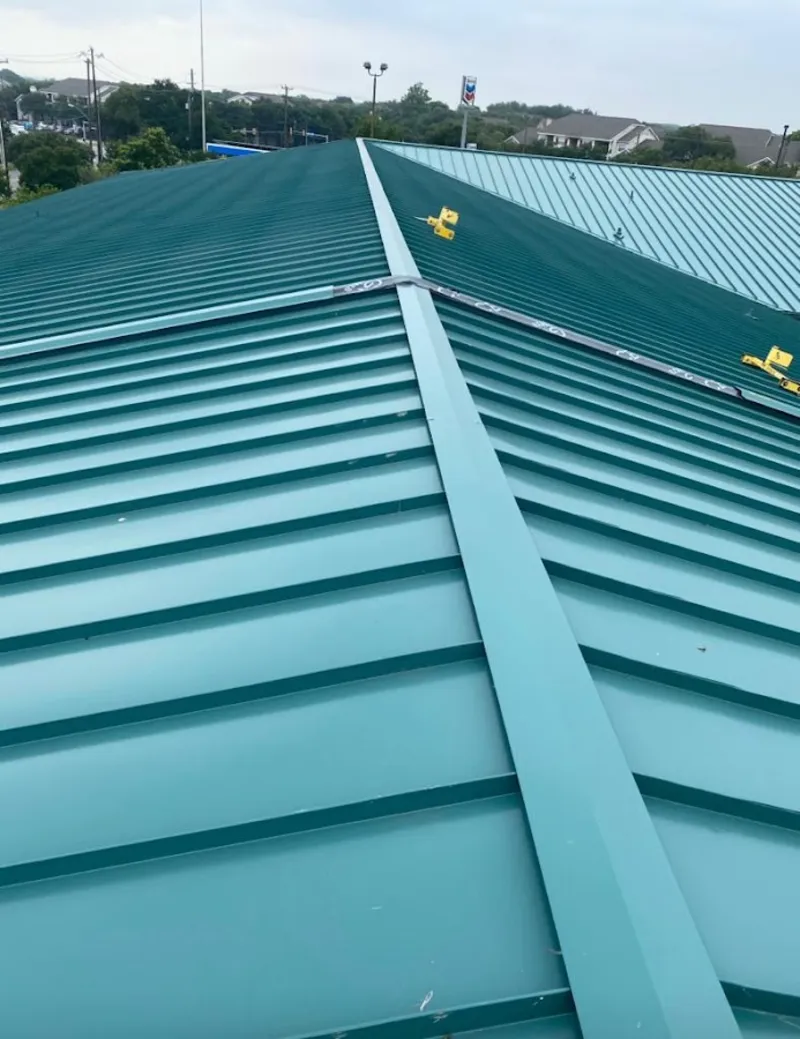 Green commercial metal roof ridge and valley for Metal Roof Repair in Hobart